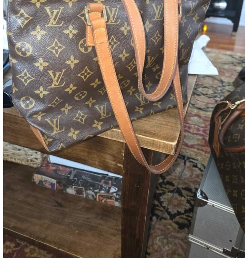 Louis Vuitton Brown and Tan Shoulder Bag